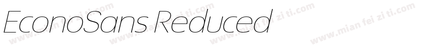 EconoSans Reduced字体转换